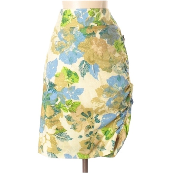 ETCETERA Floral Ruched Pencil Skirt Size 10 - Picture 2 of 8